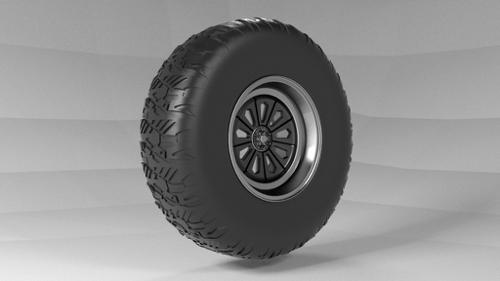 Tyre - Four wheel tyre with rim - 4WD Tire preview image